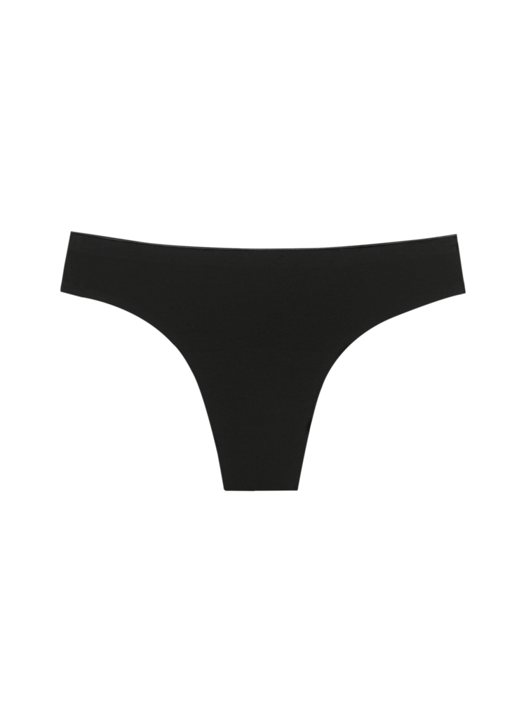 Huha Seamless Low-Mid Rise Thong | Black