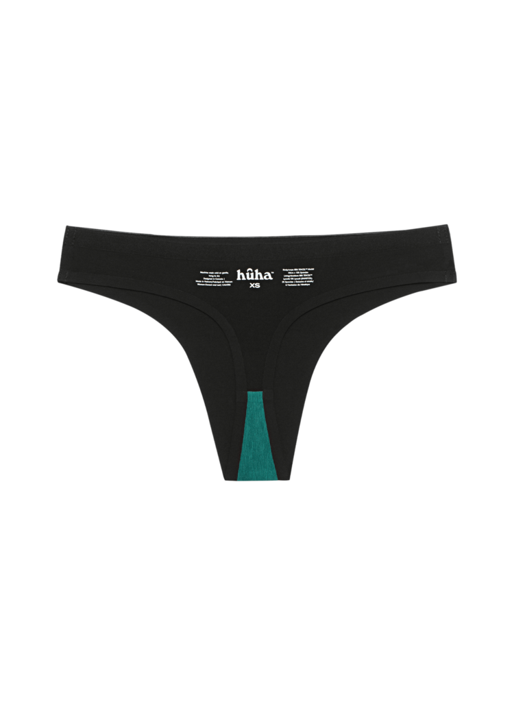 Huha Seamless Low-Mid Rise Thong | Black