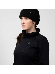 Jones Women's Flagship Recycled Grid Fleece Pullover | Stealth Black