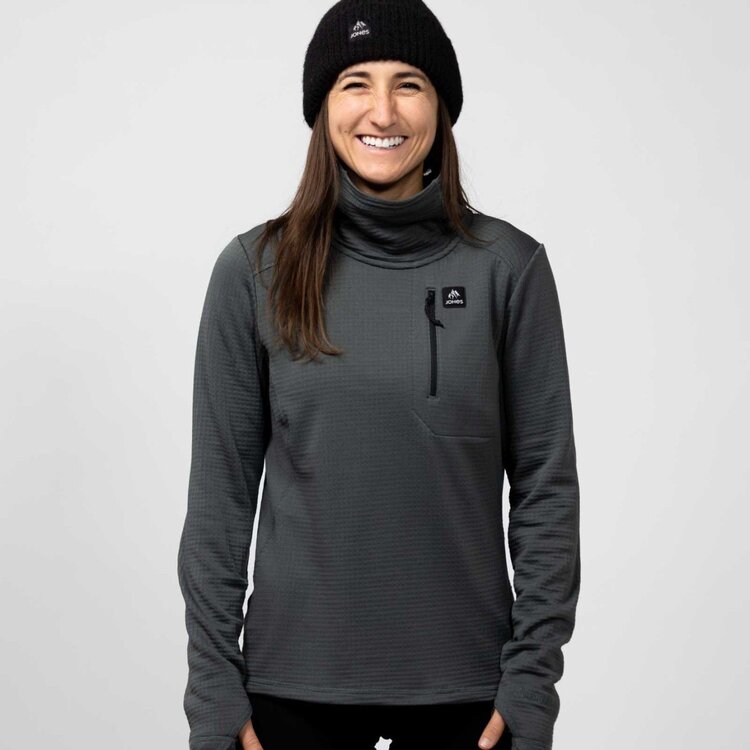 Jones Women's Flagship Recycled Grid Fleece Pullover | Dawn Blue