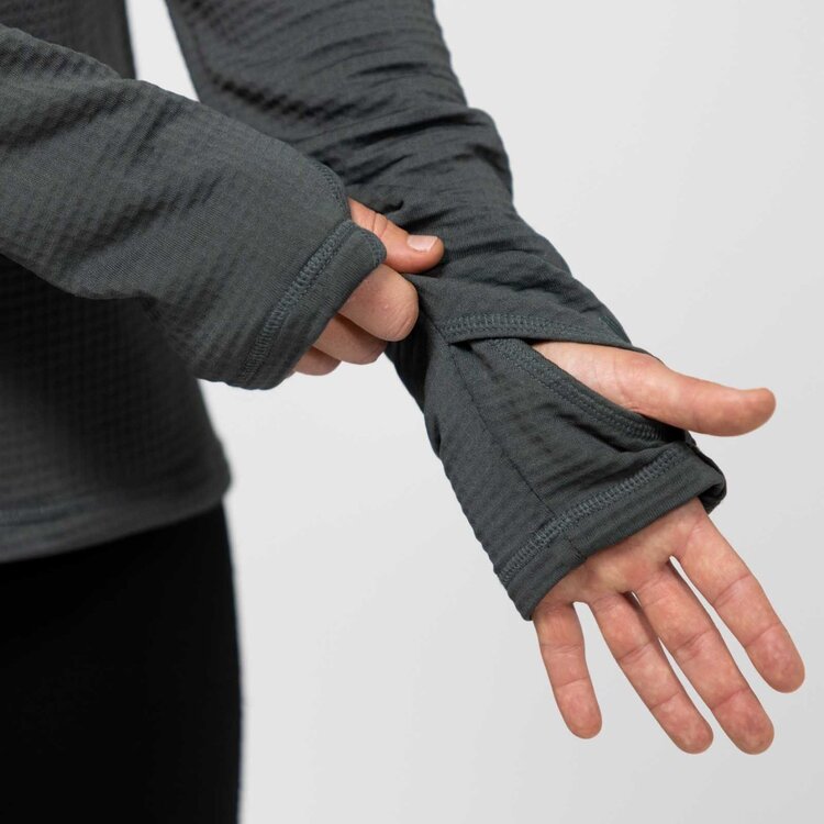 Jones Jones Flagship Recycled Grid Fleece Pullover | Dawn Blue