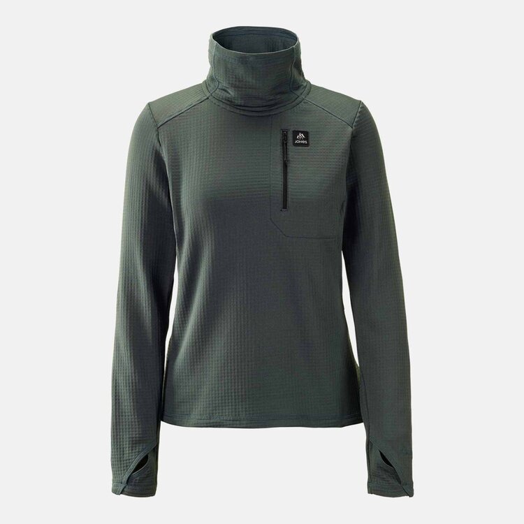 Jones Women's Flagship Recycled Grid Fleece Pullover | Dawn Blue