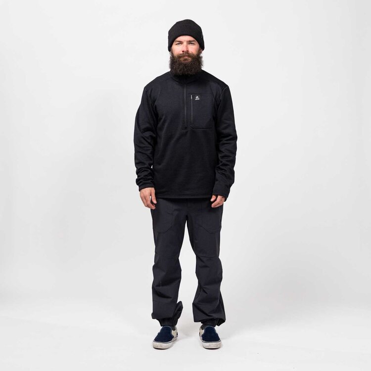 Jones Jones Flagship Recycled Grid Fleece | Stealth Black