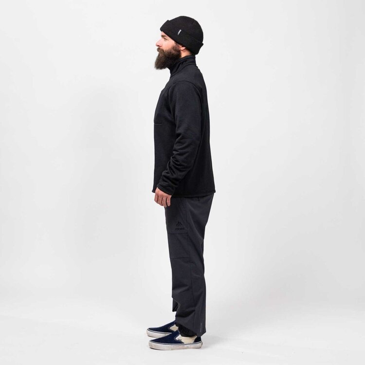 Jones Jones Flagship Recycled Grid Fleece | Stealth Black
