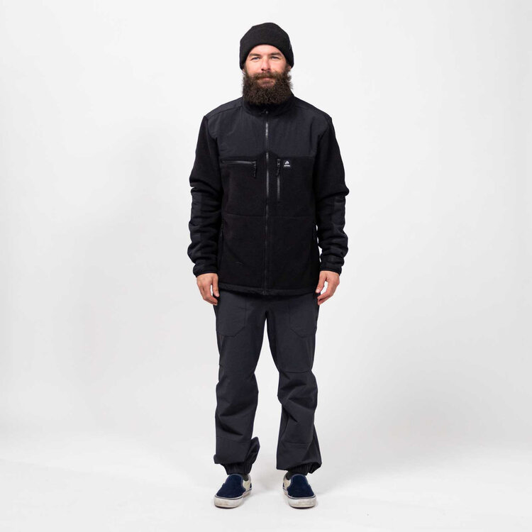 Jones Men's Base Camp Recycled Fleece Jacket | Stealth Black