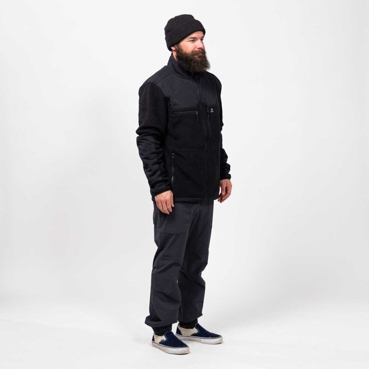Jones Men's Base Camp Recycled Fleece Jacket | Stealth Black