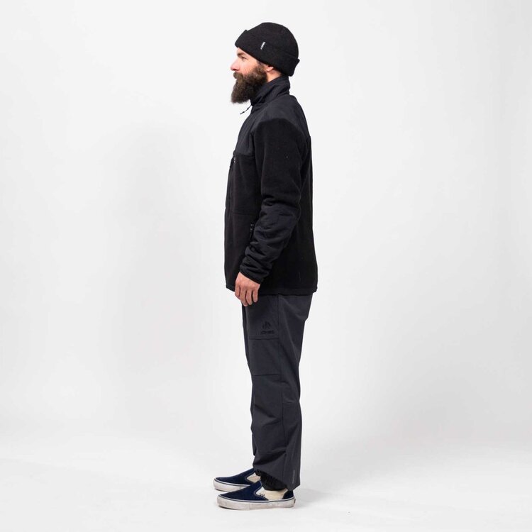 Jones Men's Base Camp Recycled Fleece Jacket | Stealth Black