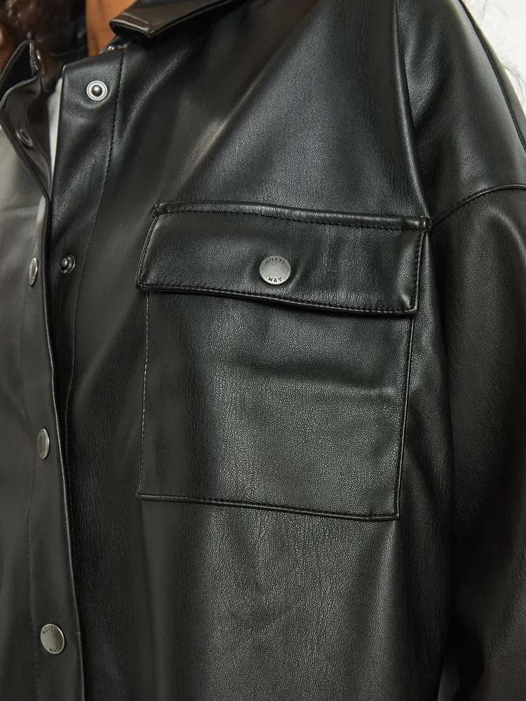 Noisy May Noisy May Flanny Oversized Shirt | Black