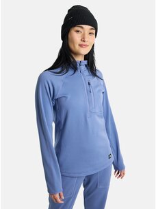 Burton Women's Stockrun Grid Half-Zip Fleece Shirt | Slate Blue