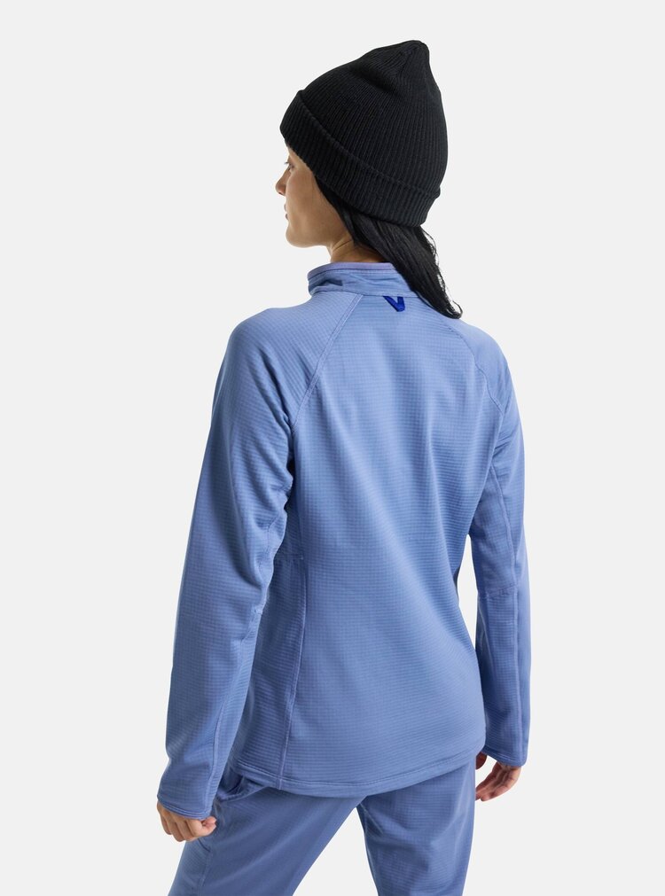 Burton Women's Stockrun Grid Half-Zip Fleece Shirt | Slate Blue