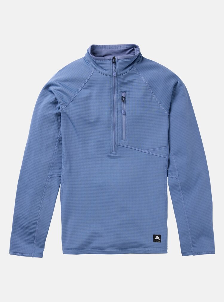 Burton Women's Stockrun Grid Half-Zip Fleece Shirt | Slate Blue