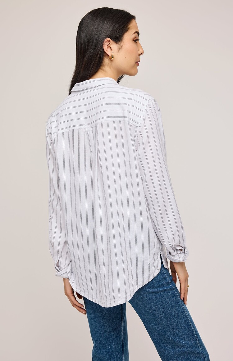 Gentle Fawn Gentle Fawn Dominique Button Down Shirt | White Stripe