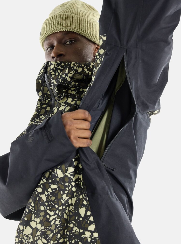 Burton Burton Mens Pillowline GORETEX 2L Anorak Jacket | Sediment  True Black