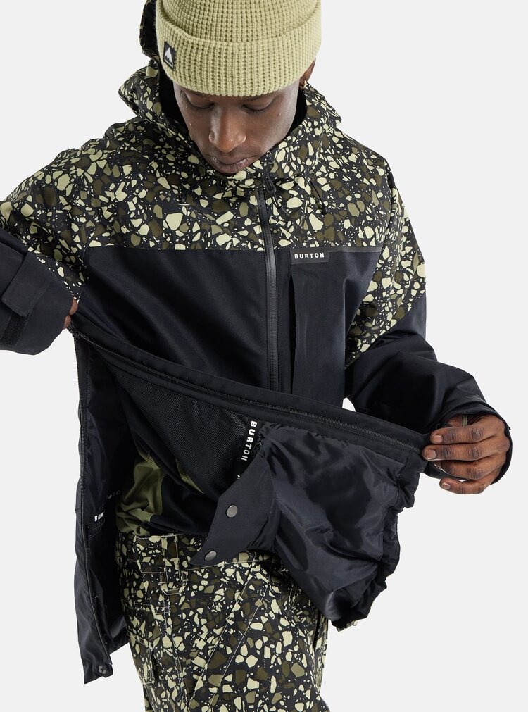 Burton Burton Mens Pillowline GORETEX 2L Anorak Jacket | Sediment  True Black