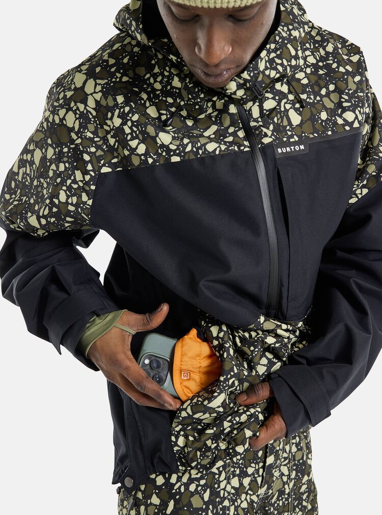 Burton Burton Mens Pillowline GORETEX 2L Anorak Jacket | Sediment  True Black