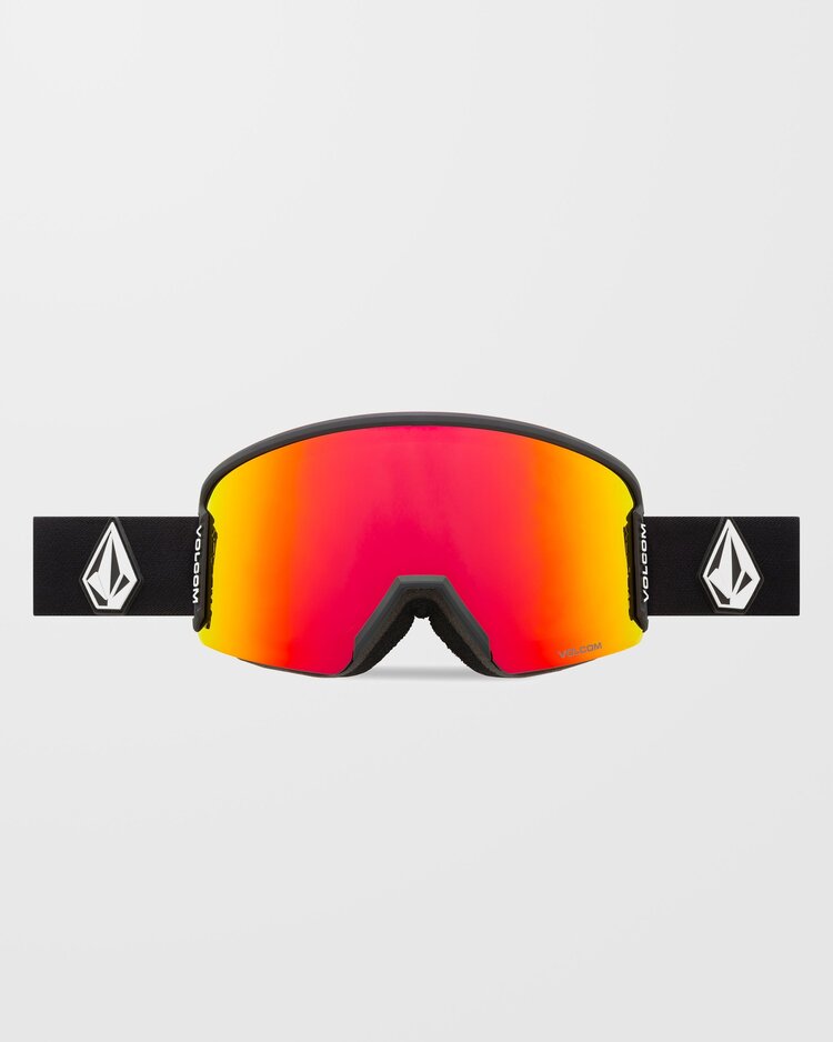 Volcom Volcom Garden 2 | Matte BlackRed Chrome  Yellow Bonus Lens