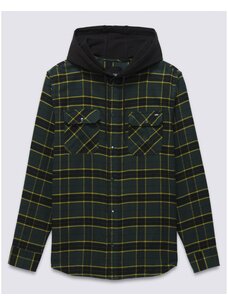 Vans Vans Boys Parkway Hooded Long Sleeve Woven Shirt | Green GablesBlack