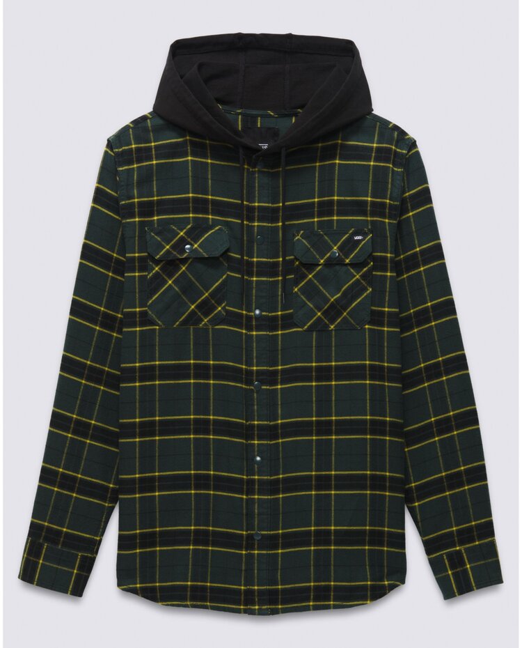 Vans Vans Boys Parkway Hooded Long Sleeve Woven Shirt | Green GablesBlack