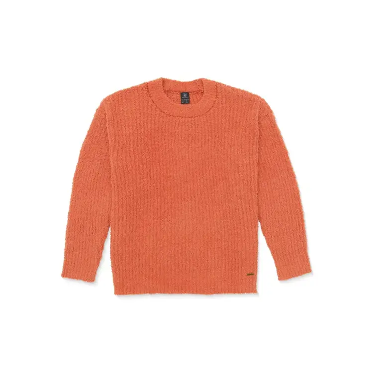 Volcom Volcom Big Girls Lil Softie Sweater | Burnt Orange