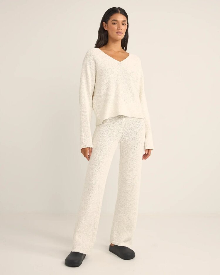 Rhythm Rhythm Adele Oversized Long Sleeve Knit Top | White