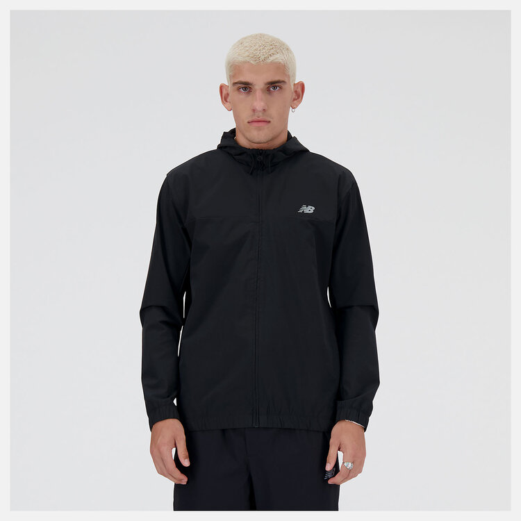 New Balance New Balance Mens Woven Full Zip Jacket | Black
