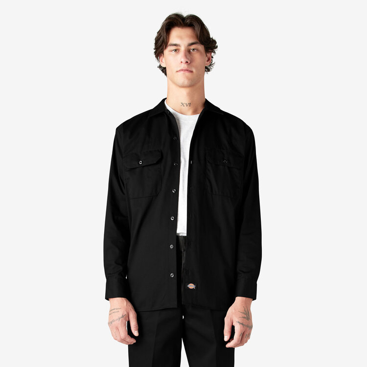 Dickies Dickies Long Sleeve Twill Work Shirt 574 | Black