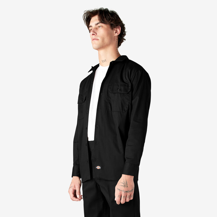 Dickies Long Sleeve Twill Work Shirt 574 | Black