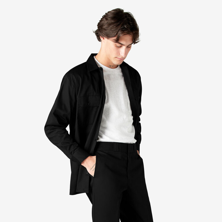 Dickies Long Sleeve Twill Work Shirt 574 | Black