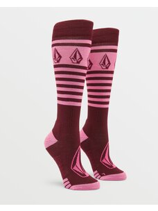 Volcom Women's Striker Wool Blend Otc Sock | Burgundy