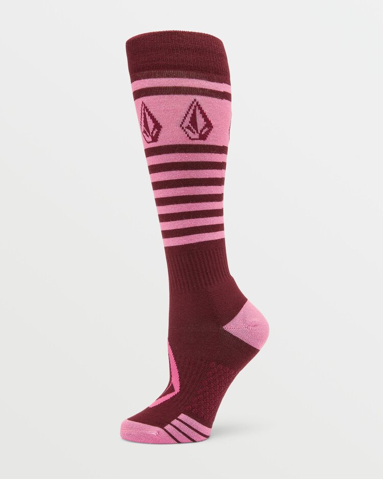 Volcom Women's Striker Wool Blend Otc Sock | Burgundy