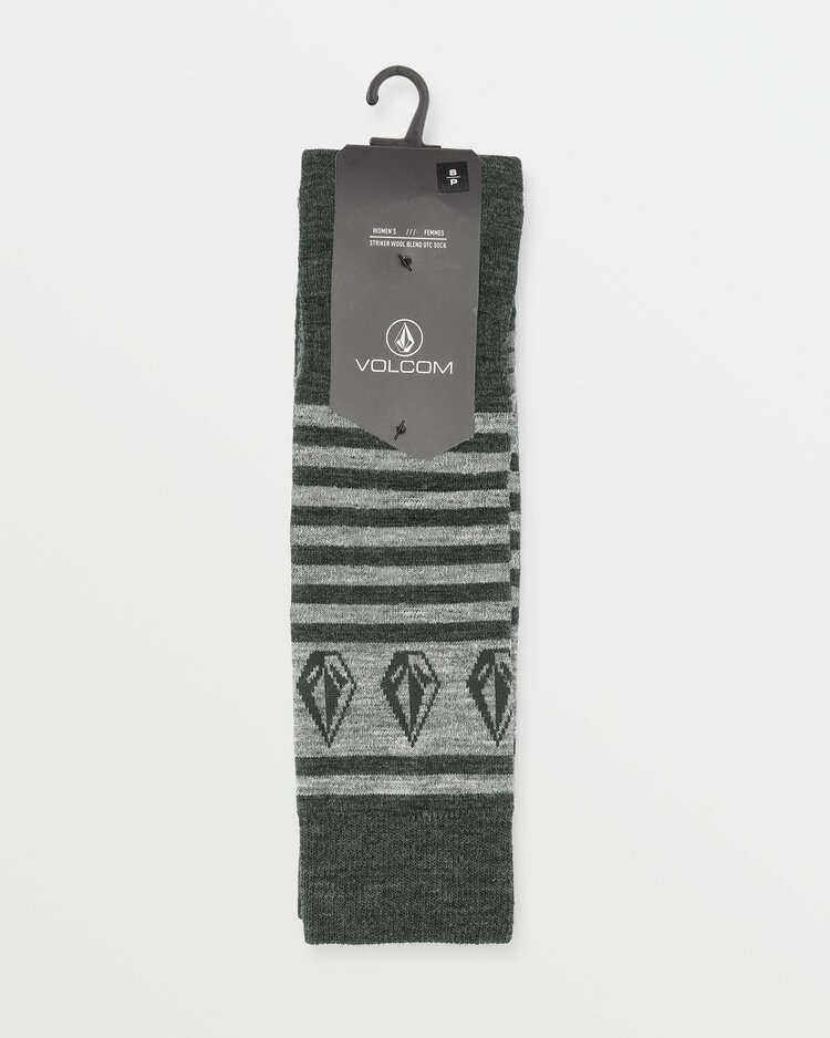 Volcom Volcom Womens Striker Wool Blend Otc Sock | Black