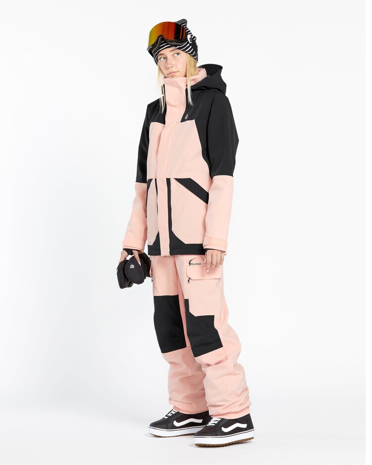 Volcom Volcom Womens Creston 3D Stretch Bib Overalls | Coral Haze