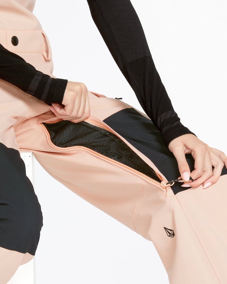 Volcom Volcom Womens Creston 3D Stretch Bib Overalls | Coral Haze