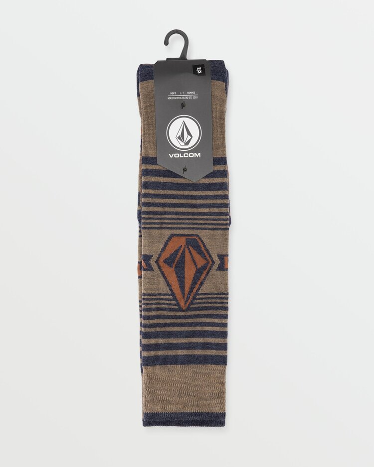 Volcom Volcom Mens Horizon Wool Blend Otc Sock | Chestnut Brown