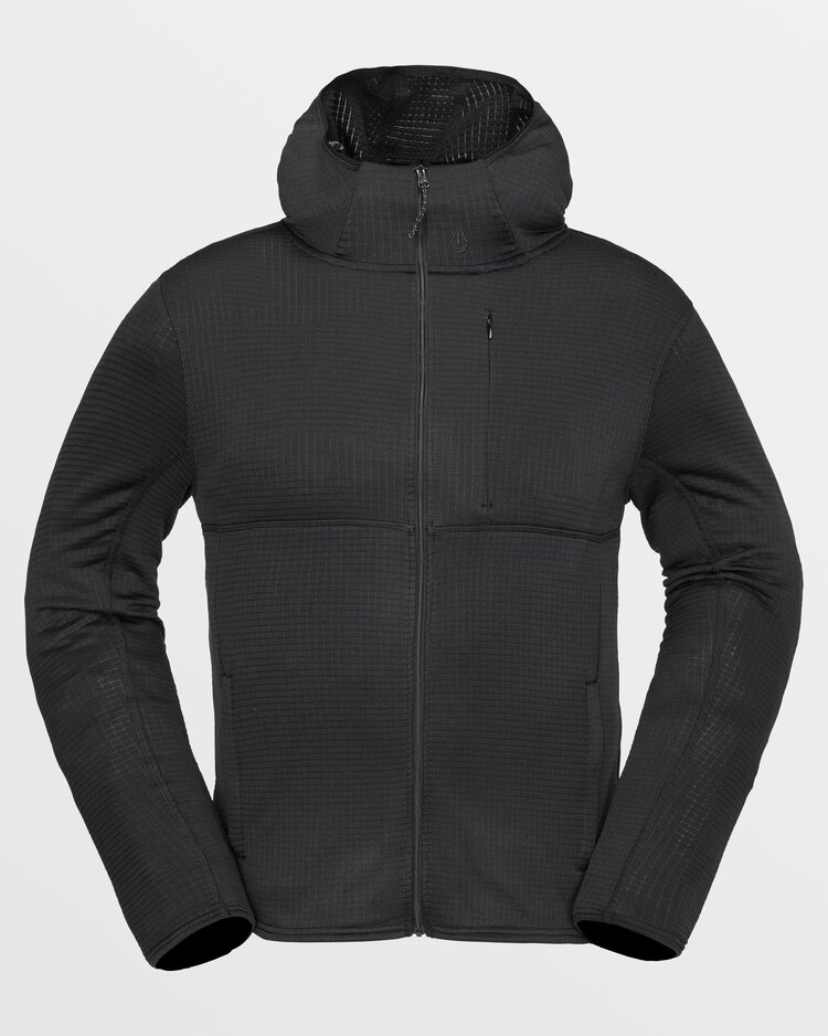 Volcom Men's Gridlock Full Zip Fleece Jacket | Black