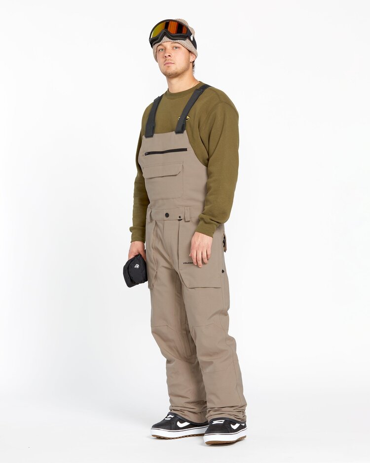 Volcom Volcom Mens Roan Bib Overalls | Chestnut Brown