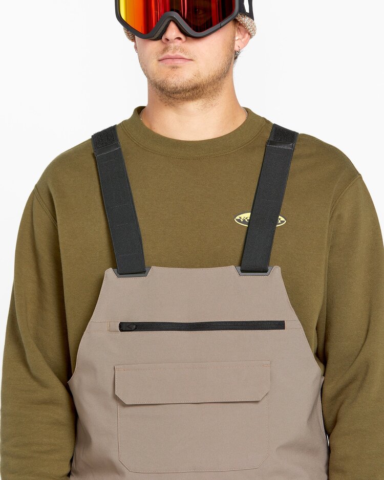 Volcom Men's Roan Bib Overalls | Chestnut Brown