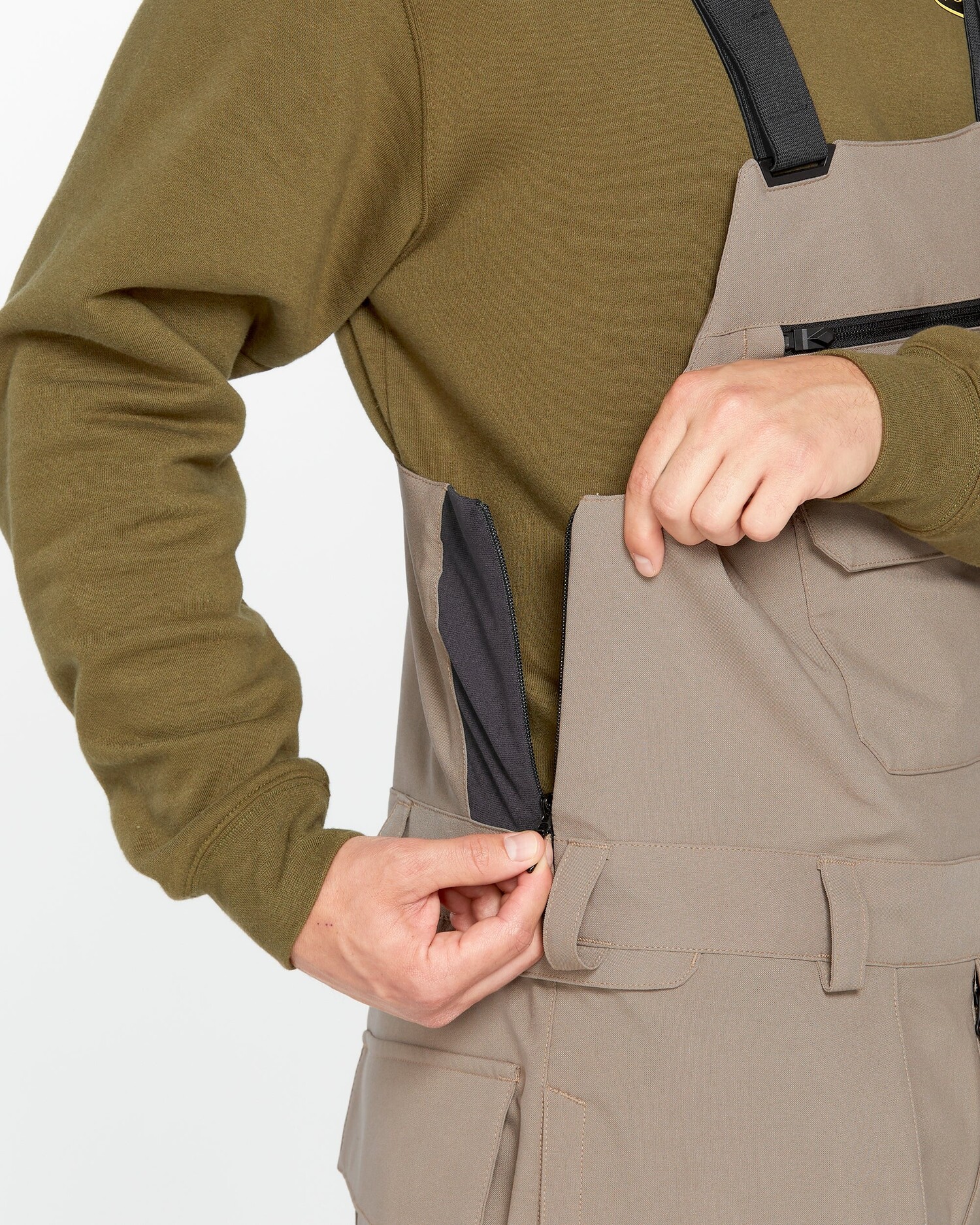 Volcom Roan Bib Overall | Chestnut Brown - The Choice Shop