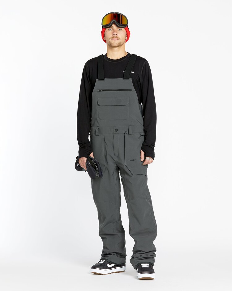 Volcom Men's Roan Bib Overalls | Charcoal