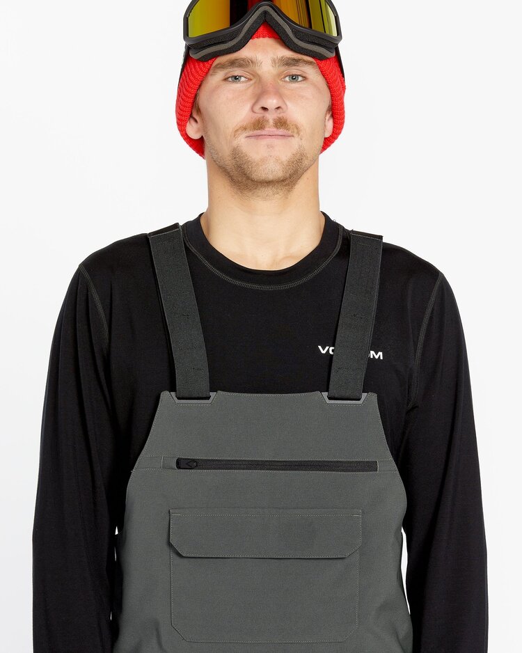 Volcom Men's Roan Bib Overalls | Charcoal