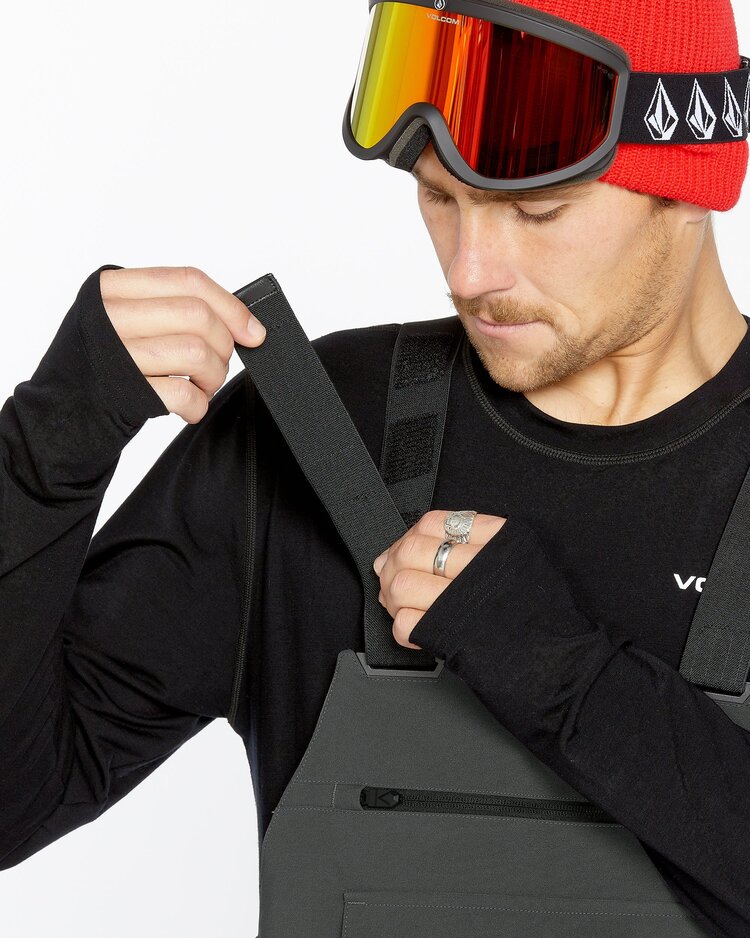 Volcom Men's Roan Bib Overalls | Charcoal