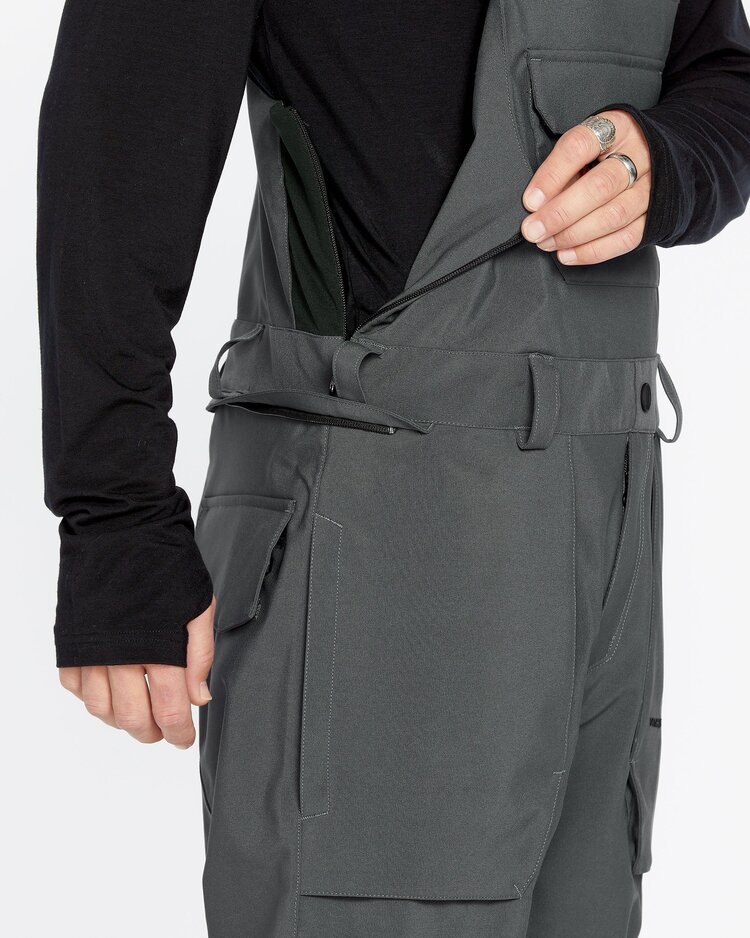 Volcom Men's Roan Bib Overalls | Charcoal
