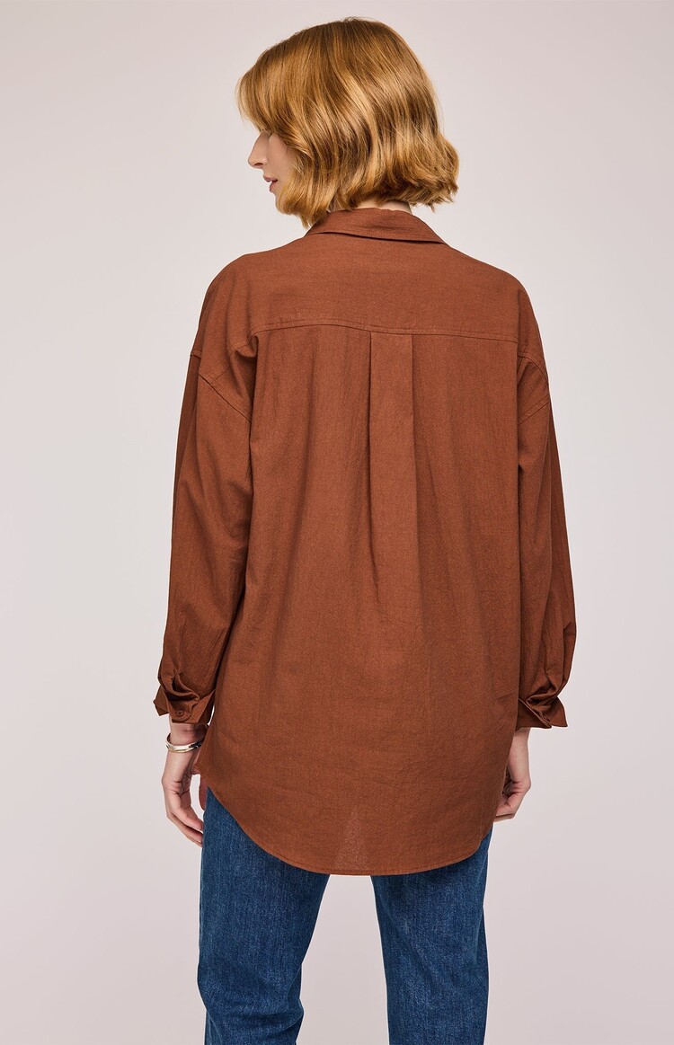 Gentle Fawn Callahan Button Down Shirt | Cappuccino