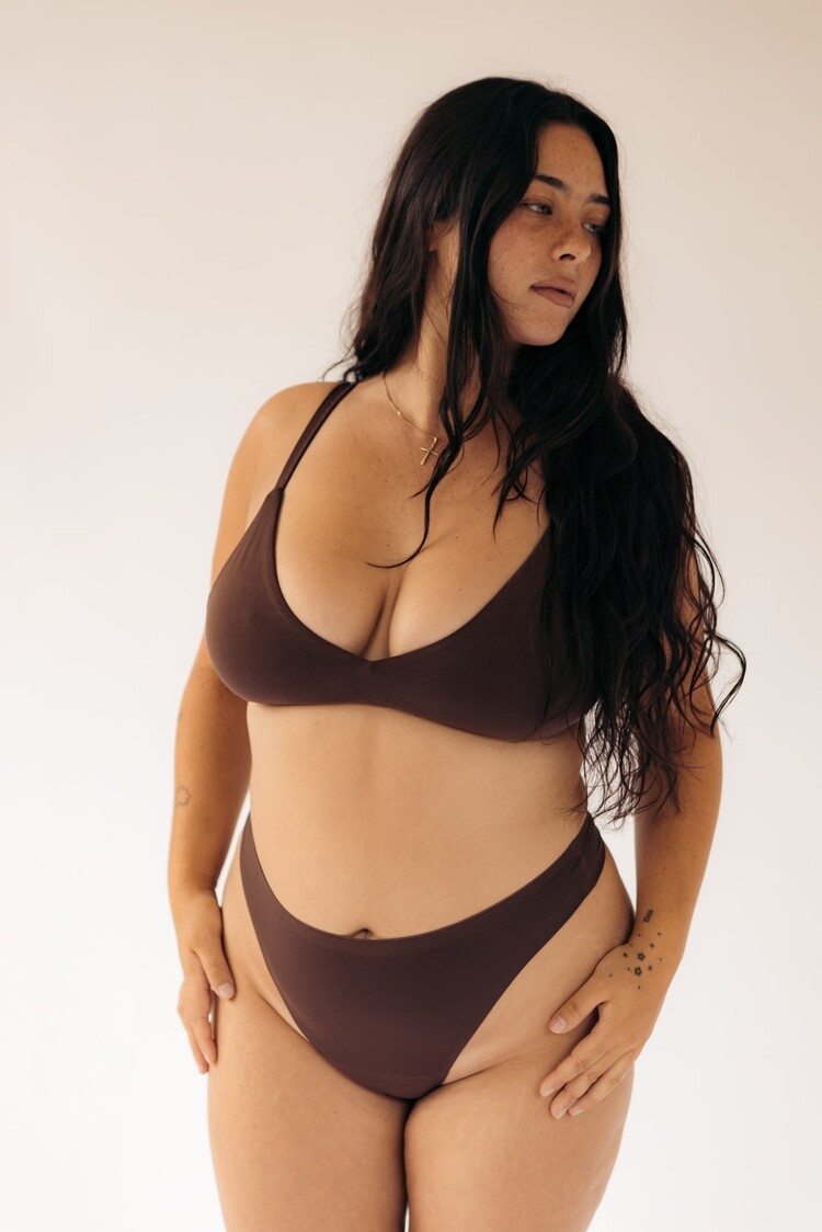 Huha Seamless High Rise Thong | Brown