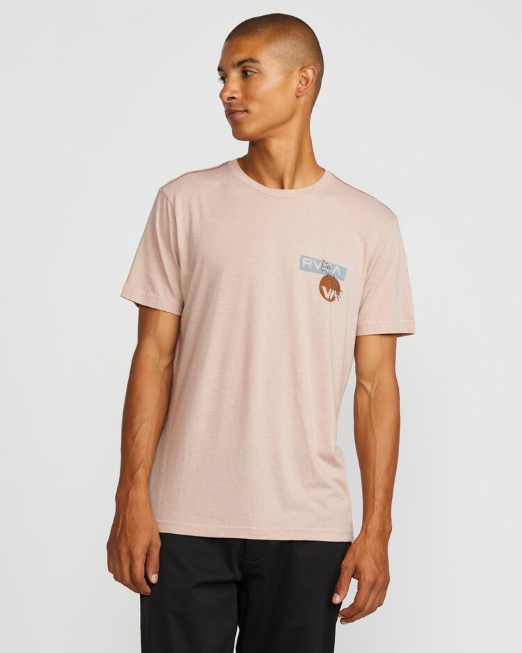 RVCA Desertscape Short Sleeve Tee | Pale Mauve