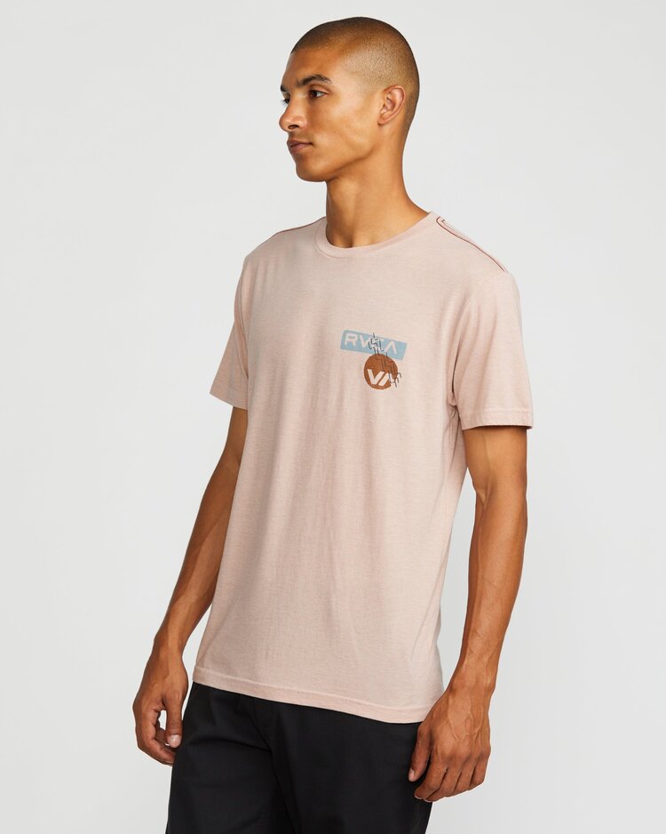 RVCA Desertscape Short Sleeve Tee | Pale Mauve