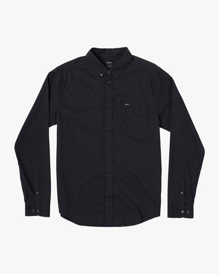 RVCA Boys Thatll Do Stretch Long Sleeve Shirt | Black