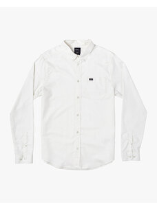 RVCA Boys Thatll Do Stretch Long Sleeve Shirt | White
