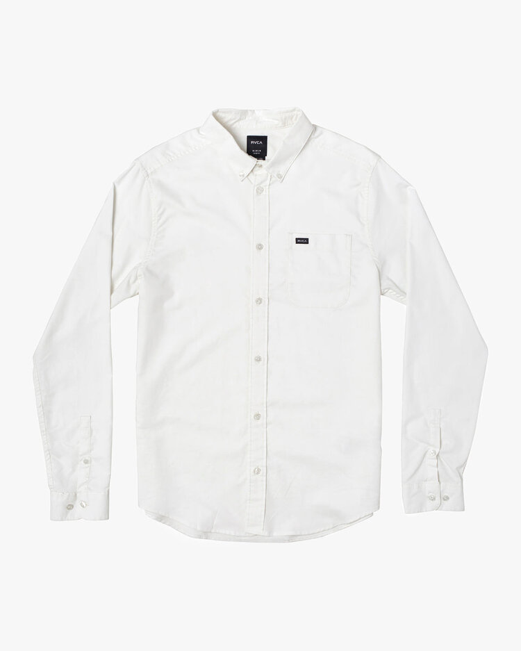 RVCA Boys Thatll Do Stretch Long Sleeve Shirt | White
