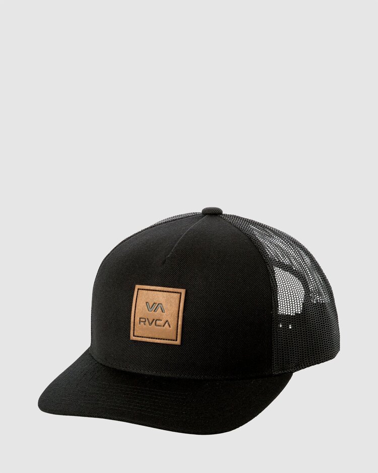RVCA RVCA VA All The Way Curved Brim Trucker Hat | Black